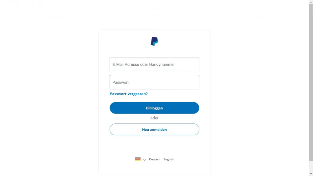 Accessing PayPals Login Page