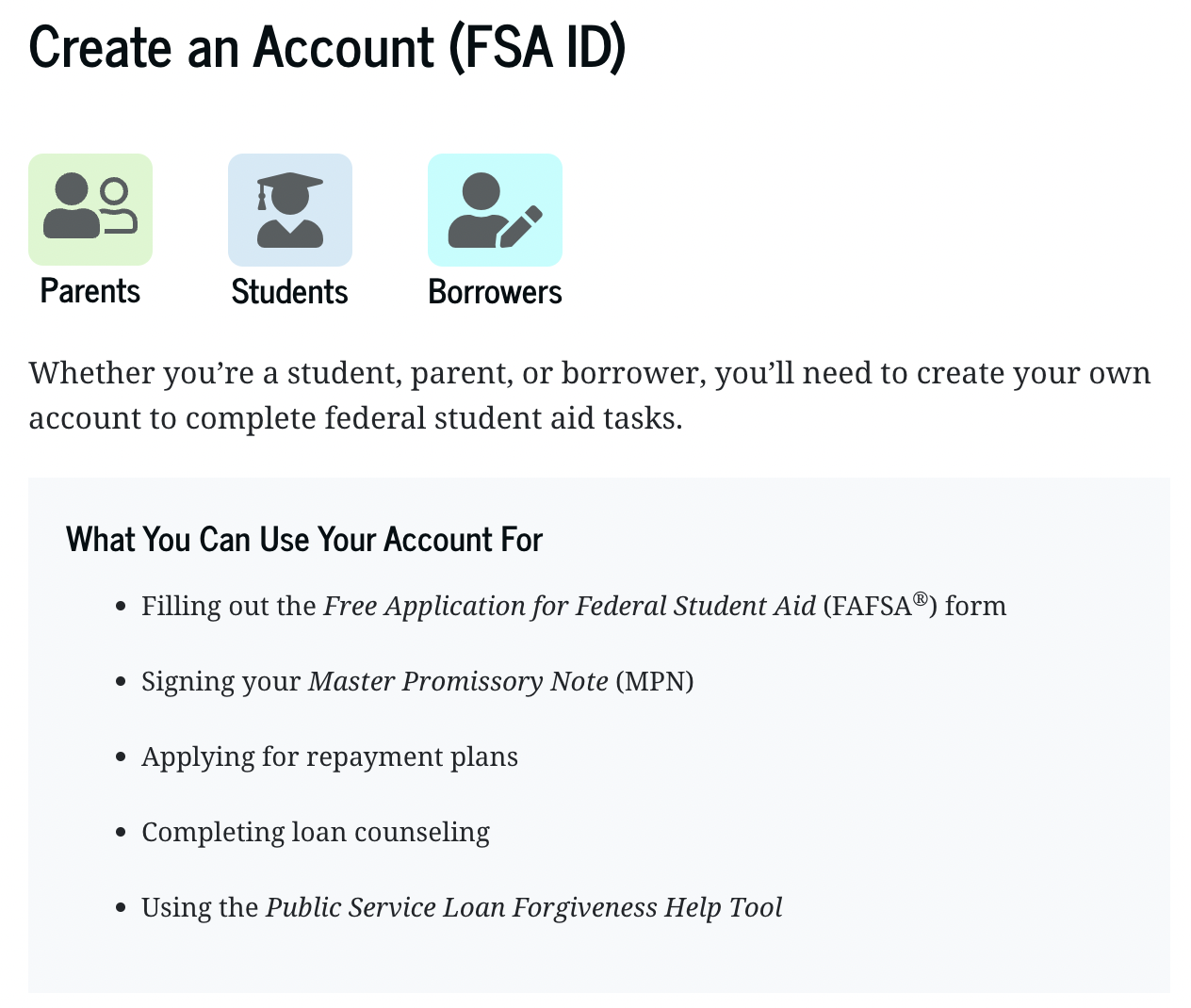 How to Obtain an FSA ID