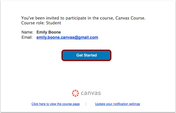 Instructions for Logging into Canvas via Course Invitation