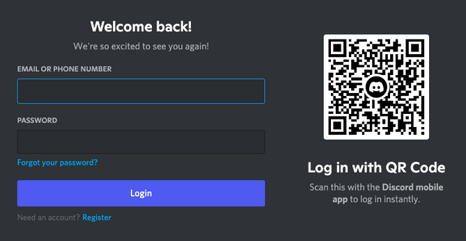 Logging into Discord on Desktop