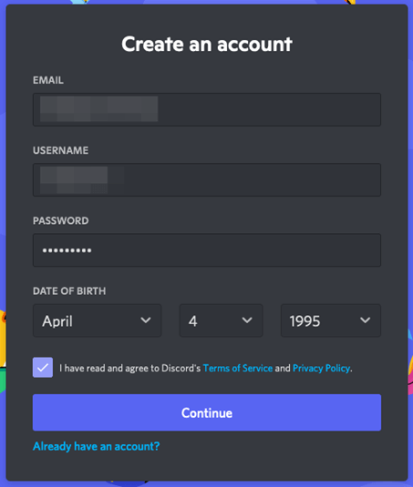Signing Up for Discord on Desktop 3