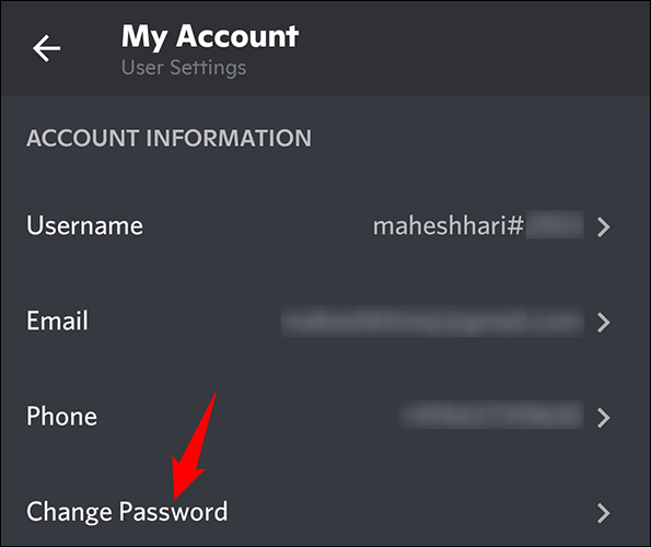 Change Mobile Password 3
