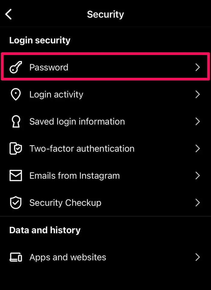 Change your Instagram Password using the Mobile App 3