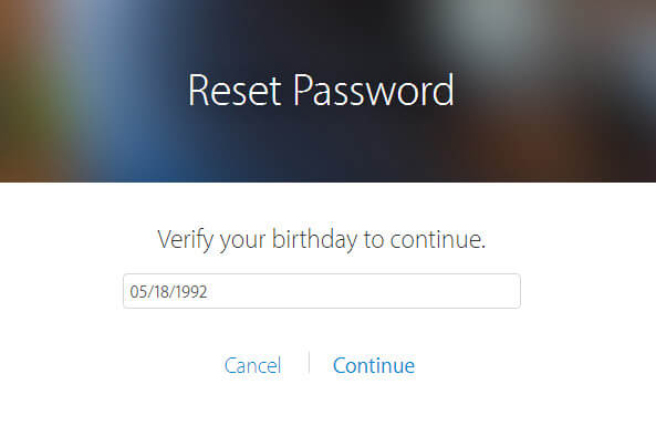 Recovering Your iCloud Password by Answering Security Questions 2