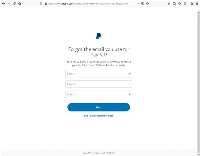 Reset PayPal Password When Unable to Log In 2
