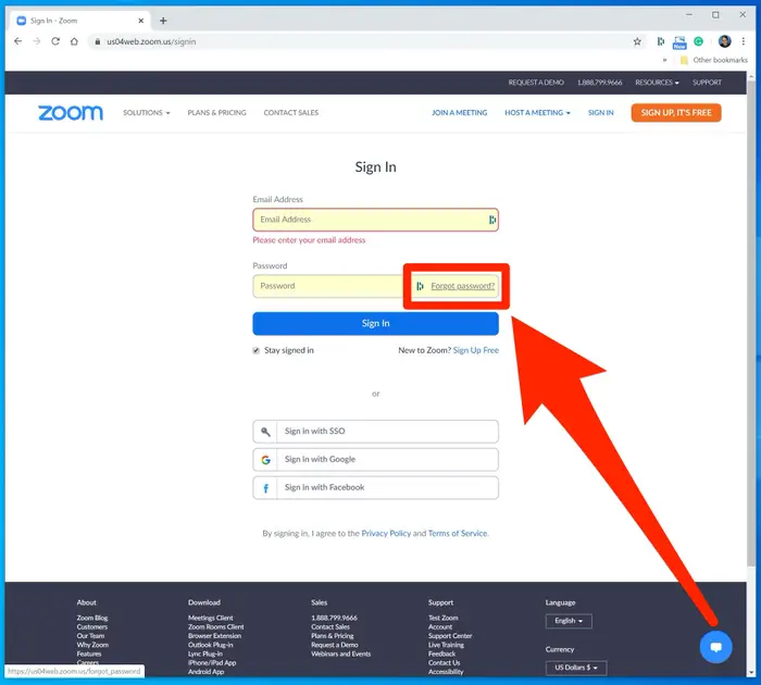 Resetting Your Forgotten Zoom Password