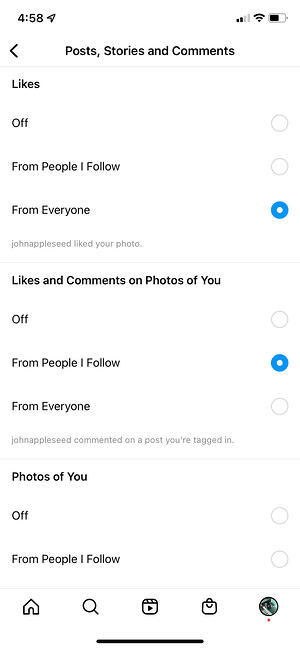 Select the Desired Notifications Select the Desired Notifications