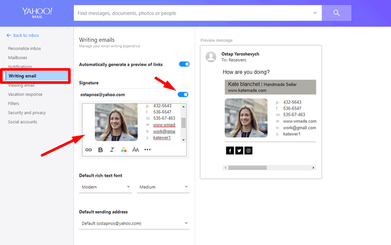 Setting Up an Email Signature
