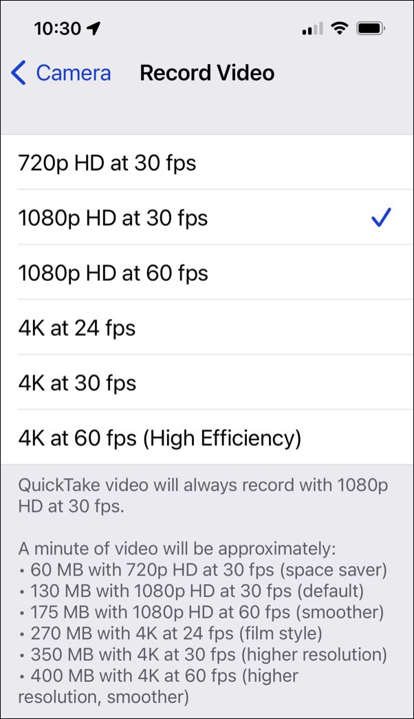 iCloud Photos Storage Usage